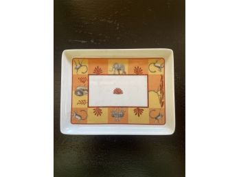 RARE: TRAY 'AFRICA' HERMES SMALL PLATE DECORATION, 5X6 INCHES