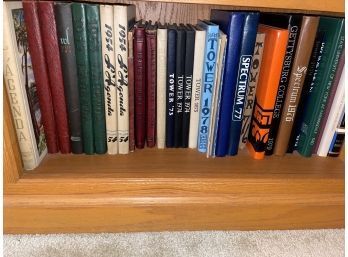 LARGE COLLECTION OF OLD YEAR BOOKS ENTIRE SHELF!