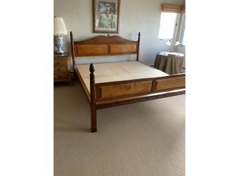 SOLID WOOD PROVINCIAL STYLE KING SIZE WOOD BED FRAME, WITH PLYBOARDS