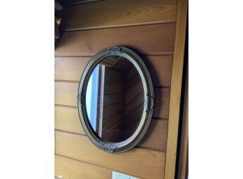 HANGING WOOD BATHROOM MIRROR, 18X16 INCHES