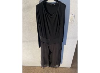 DONNA KARAN LONG BLACK DRESS