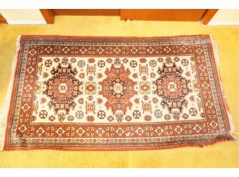 PERSIAN STYLE ENTRANCE RUG, 64X35 INCHES