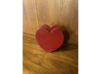 WOOD HEART SHAPED NAPKIN HOLDER