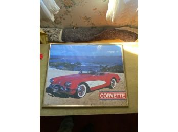 VINTAGE CORVETTE PHOTO FRAMED