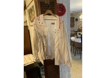 VINTAGE NYC WOMENS WHITE JACKET, SIZE  3X