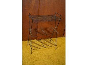 VINTAGE 3 TIER METAL STANDING PLANTER