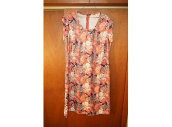 VINTAGE LADY BLAR FLOWER PATTERN DRESS