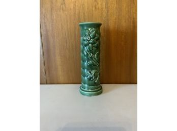 GREEN COLOR PORCELAIN FLOWER VASE, 13IN HEIGHT