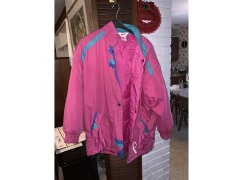 VINTAGE WOMENS PINK HABAND JACKET, SIZE L