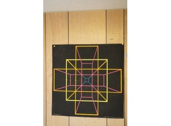 VINTAGE 4TH DIMENSIONAL CUBE PRINT