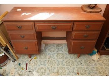 MID CENTURY STYLE 7 DRAWER DESK