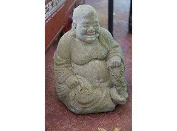 OUTDOOR CEMENT BUDDHA STATUE 14IN HIGH