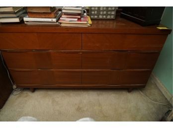 VINTAGE MCM LOW BOY 6 DRAWERS LONG DRESSER