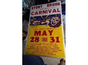 WOW! VINTAGE STONY BROOK HOLIDAY CARNIVAL PAPER ADVERTISEMENT