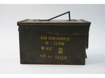 VINTAGE MILITARY 7.62MM 420 CARTRIDGES EMPTY BOX