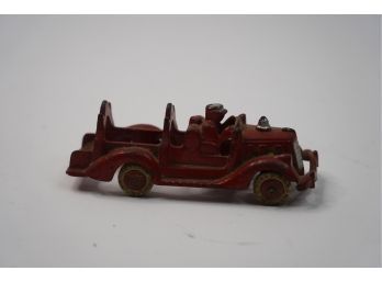 RARE ANTIQUE METAL HUBLEY FIRETRUCK TOY