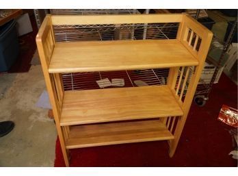 FOLDABLE WOOD 3 TIER RACK