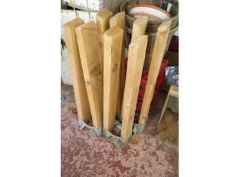 LOT OF 4 WOOD SAWHORSE BRACKETS