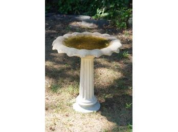 CEMENT OUTDOOR BIRD BATH 24IN HIGH