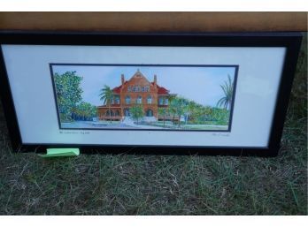 TITLE 'OLD CUSTOM HOUSE ' KEY WEST MADE BY PAM E. WEBB 24.5X11.5 INCHES