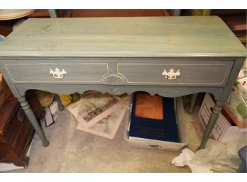 UPCYCLED PAINTED- ANTIQUE WOOD 1 DRAWER DESK