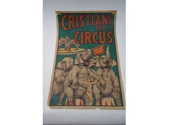 ANOTHER CRISTIANI BROS CIRCUS MASTERPIECE ORIGNAL POSTER