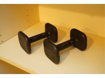 VINTAGE 5 LBS DUMBBELLS