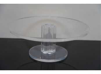 GORGEOUS VINTAGE LUCITE CAKE PLATTER