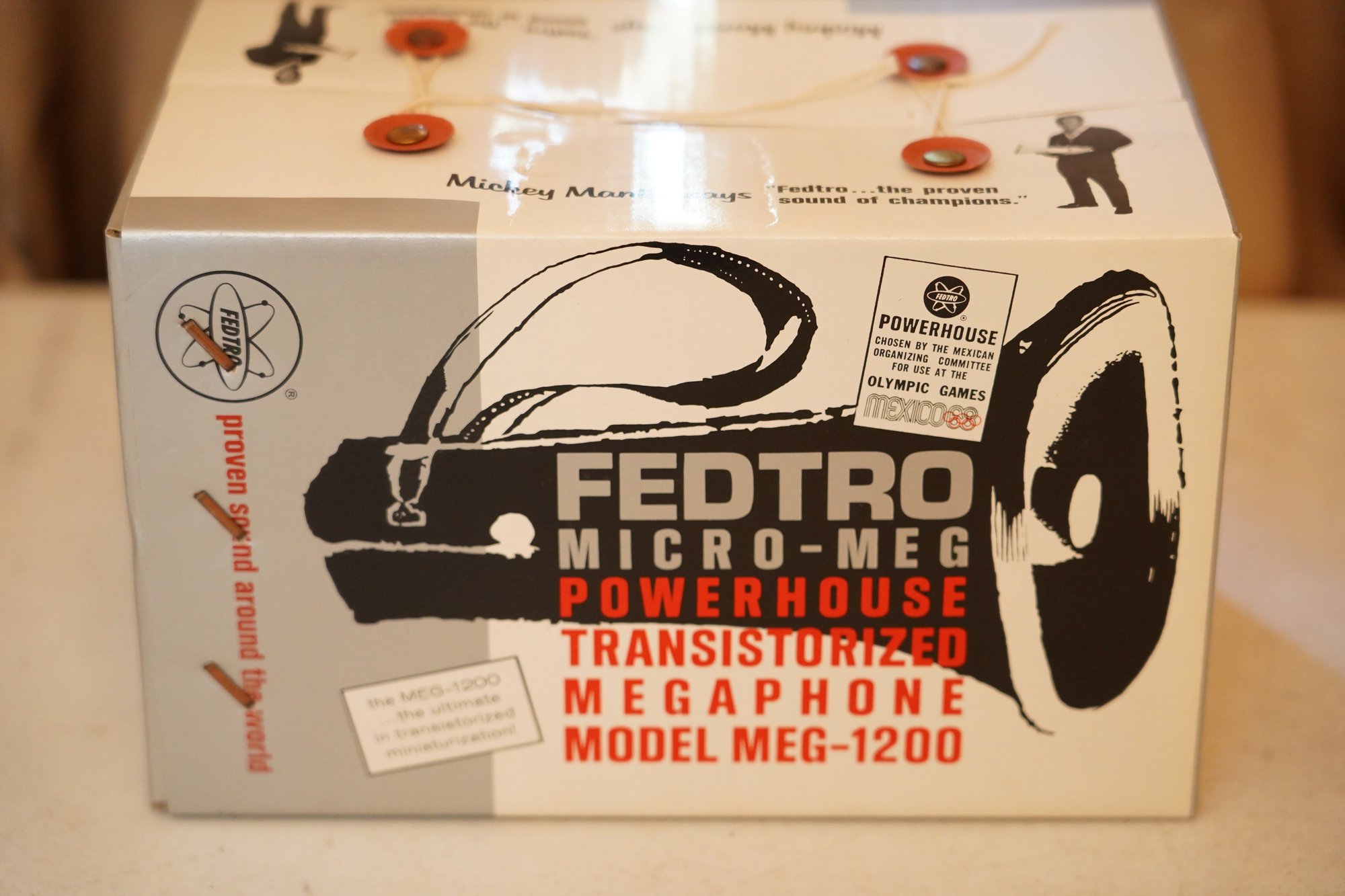 OLD NEW STOCK MICKEY MANTLE FEDTRO MICRO-MEG TRANSISTORIZED MEGAPHONE ...