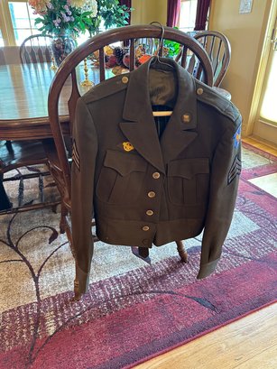 Authentic WWII US Army Air Corps Green Uniform Dress Coat