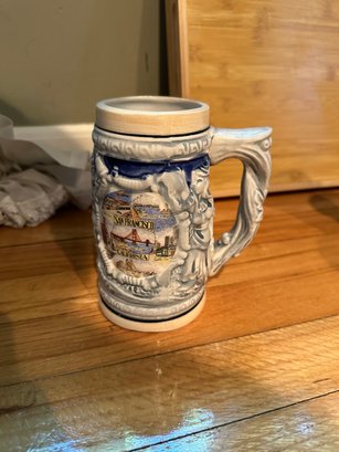 Vintage San Francisco California Ceramic Beer Stein Mug