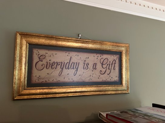 Pretty Everyday Is A Gift Artwork Framed