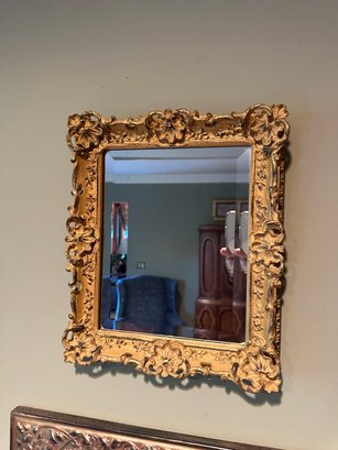 Vintage Beautiful Carved Gold Color Frame Mirror