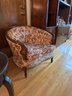 Victorian Armchair Ornate Wood Upholstered Seat