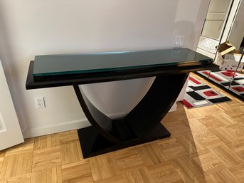 Black U-Shaped Console Table