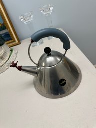 Vintage Alessi Blue Bird Whistle Hob Kettle