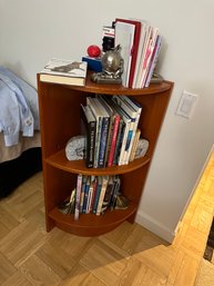 Wooden 3 Shelf Corner Bookcase