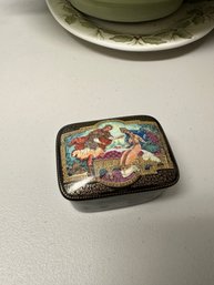 Vintage Russian Ceramic Music Trinket Box