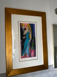 Linda Le Kinff 'Jules Et July' Framed Serigraph In Color On Paper 199/350 Signed And Numbered