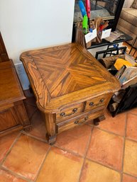 Antique French Style Oak Bedside Cabinet Nightstand