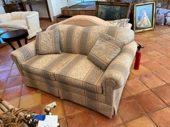 Vintage Cream Colored Regency Style Love Seat