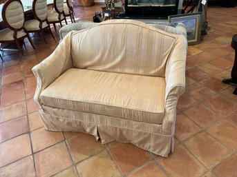 Vintage Awning Stripe Slipcover Love Seat Sofa