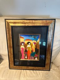 Original Fine Art Watercolor Painting On Paper By Moshe Leider Hand Signed By The Artist Size 21'x26'