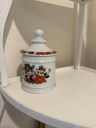 Vintage Leclair Limoges Apothecary Jar Covered Trinket Box