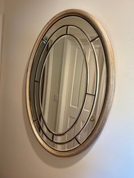 Wood Oval Shape Mirror