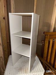 3 Tier White Bookshelf