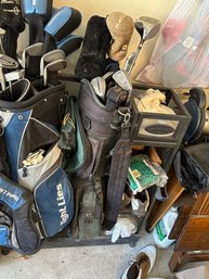 Large Collection Of Assorted Golf Putters And Accessories: Bennington, Wilson, Dunlop, Taylor Matic