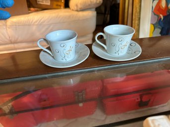 2 Pair Set Of Coffee Cup And Saucer