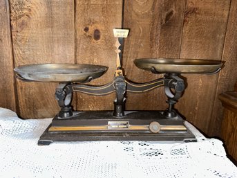 Henry Troemner Cast Iron And Brass Balance Scale