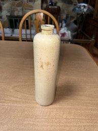 Vintage Beige Sandstone Bottle, Digoin La Broche Sandstone, France 50s